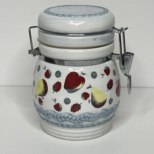 LTD Commodities Kitchen Storage Jar Canister Ceramic 6" Fruit Design‎ Treat